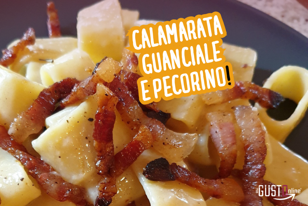 Pasta Calamarata con Guanciale e Pecorino Ricetta facile e veloce